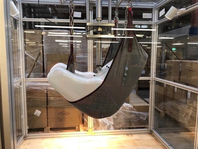 A Silvealea sling undergoing weight testing